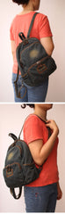 denim shoulder bag Blue Denim Backpack School Backpack Womens Blue Denim School Rucksack For Women