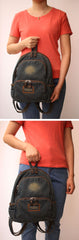 denim backpack purse Blue Denim Backpack School Backpack Womens Blue Denim School Rucksack For Women