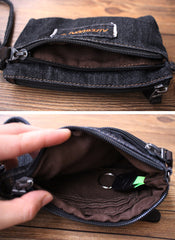 Denim Womens Phone Shoulder Bags Mini Denim Crossbody Bag Clutch Wirstlet Purse