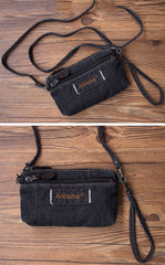 Denim Womens Phone Shoulder Bags Mini Denim Crossbody Bag Clutch Wirstlet Purse