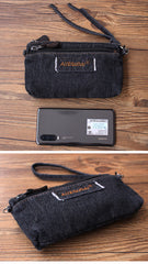 Denim Womens Phone Shoulder Bags Mini Denim Crossbody Bag Clutch Wirstlet Purse