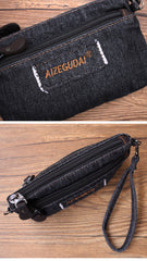 Denim Womens Phone Shoulder Bags Mini Denim Crossbody Bag Clutch Wirstlet Purse