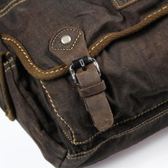 Denim Coffee Mens 10 inches Messenger Bag Dark Green Jean Postman Bag Courier Bag For Men - imessengerbags