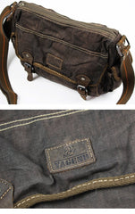 Denim Coffee Mens 10 inches Messenger Bag Dark Green Jean Postman Bag Courier Bag For Men - imessengerbags