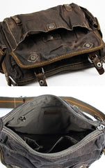 Denim Coffee Mens 10 inches Messenger Bag Dark Green Jean Postman Bag Courier Bag For Men - imessengerbags