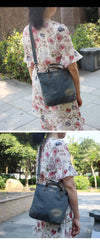 Denim Blue Mens Messenger Bag Tote Shoulder Bag Jean Courier Bag For Men