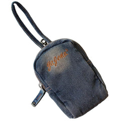 Denim Jean Womens Mens Mobile Bag Wristlet Bag Jean Blue Clutch Purse For Women