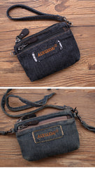 Denim Womens Small Shoulder Bags Keys Coin Wallet Messenger Bag Vintage Denim Wirstlet Purse