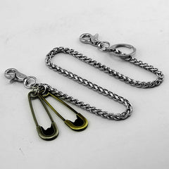 Silver Cool Pin Key Chain Long Wallet Chain Punk Pants Chain Wallet Chain For Men - imessengerbags