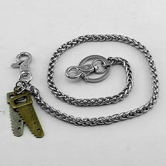 Cool Saw Mens Key Chain Long Wallet Chain Silver Pants Chain Biker Wallet Chain For Men - imessengerbags