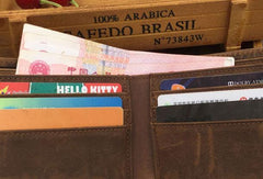 Dragon Leather Mens Wallets Alligator Pattern Cool billfold Slim Bifold Wallet Card Wallet Purse for Mens - imessengerbags