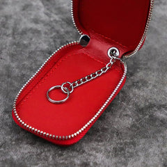 Embossed Brown Leather Men's Key Wallet Key Case Car Car Key Holder For Men - imessengerbags