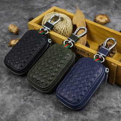 Embossed Brown Leather Men's Key Wallet Key Case Car Car Key Holder For Men - imessengerbags