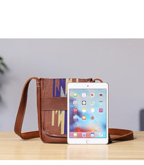 Embroidered Leather Mens Womens Mini Shoulder Bag Side Bag Messenger Bag for Men - imessengerbags