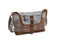 Country Style Canvas Leather Mens 14'' Womens Small Side Bag Courier Bag Messenger Bag for Men - imessengerbags