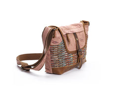 Country Style Canvas Leather Mens 14'' Womens Small Side Bag Courier Bag Messenger Bag for Men - imessengerbags