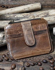 Cool Leather Mens Wallet Slim Wallet Card Front Pocket Wallet for Men - imessengerbags