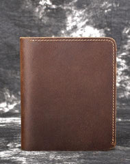 Vintage Mens Leather Slim Small Wallet Cool billfold Slim Bifold Wallets for Men - imessengerbags