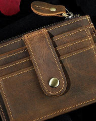 Leather Mens Wallet Cool Slim Front Pocket Wallet Money Clip for Men - imessengerbags