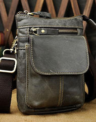 Small Leather Mens Belt Pouch Waist Bag Shoulder Bag BELT BAG For Men - imessengerbags