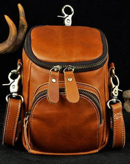 MEN LEATHER Belt Pouch WAIST BAG HIP PACK BELT BAG CELL PHONE HOLSTER