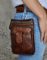 Leather Mens Belt Pouches Cell Phone Holsters Waist Bag BELT BAG Shoulder Bag For Men