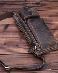 LEATHER MENS FANNY PACK FOR MEN BUMBAG Vintage WAIST BAG