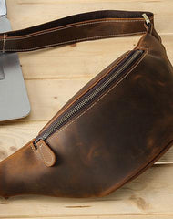 Cool Mens Leather Belt Bag Fanny Pack Waist Bags For Men