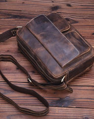 Vintage Leather Messenger Bag Shoulder Bag CrossBody Bag For Men - imessengerbags