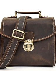 Cool Men Leather Camera Bag Canon Vintage Messenger Shoulder bag For Men