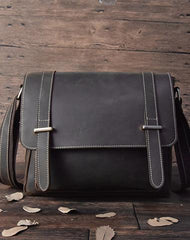 Vintage Leather Messenger Bag Shoulder Bag CrossBody Bag For Men - imessengerbags