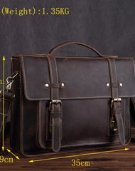 Leather Vintage Mens Briefcase Lawyer Briefcase Laptop Briefcase Business Briefcase For Men - imessengerbags