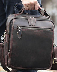VINTAGE LEATHER MENS Camera Bag Small Cool SHOULDER BAG HANDBAG FOR MEN