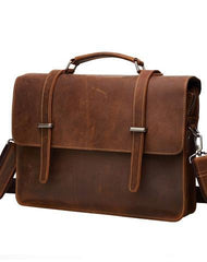 Leather Vintage Mens Briefcases Lawyer Briefcase Laptop Briefcase Business Briefcase For Men - imessengerbags