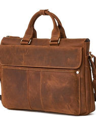 LEATHER MENS BRIEFCASE Vintage WORK BAG BUSINESS BAG FOR MEN - imessengerbags