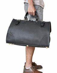 Cool Leather Mens Large Weekender Bag Vintage Travel Bag Duffle Bag for Men