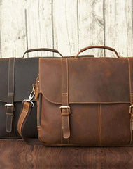 LEATHER MENS BRIEFCASE MESSENGER BAG WORK BAG Handbag FOR MEN - imessengerbags