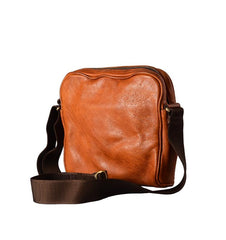 Fashion Black Leather Men Small Vertical Messenger Bag Side Bag Brown Courier Bag For Men