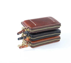 Fashion Black Leather Mens Long Wallet Brown Chain Wallet Biker Chain Wallet Clutch Men