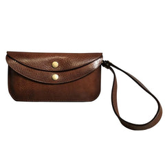 Fashion Black Leather Mens Long Wallet Wristet Wallets Clutch Black Wallet Phone Wallet For Men - imessengerbags