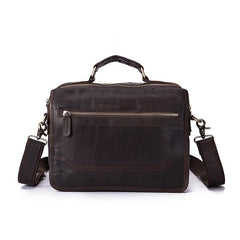 Brown Men's Small Professional Briefcase 10‘’ Laptop Handbag Business Shoulder Bag For Men - imessengerbags