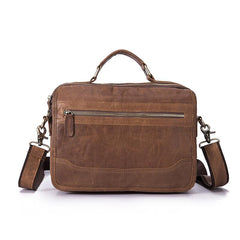 Brown Men's Small Professional Briefcase 10‘’ Laptop Handbag Business Shoulder Bag For Men - imessengerbags