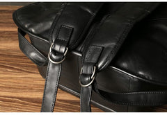 Fashion Leather Men's 15 inches Computer Backpack Black Large Travel Backpack Coffee Large College Backpack For Men