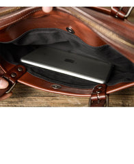 Fashion Leather Mens Cool Black Business Bag 13'' Messenger Bag Briefcase Brown Work Bag Laptop Bag for men - imessengerbags