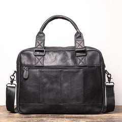 Fashion Leather Mens  Black Laptop Work Bag Handbag Black Briefcase Shoulder Bags Business Bags For Men