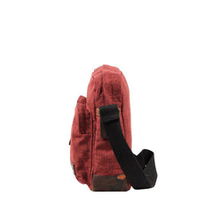 Fashion Oxford Cloth Leather Mens Ancient Red Side Bag Messenger Bags Ancient Gray Oxford Cloth Courier Bag for Men - imessengerbags