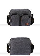 Fashion Oxford Cloth Leather Mens Ancient Red Side Bag Messenger Bags Ancient Gray Oxford Cloth Courier Bag for Men - imessengerbags