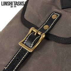 Fashion Waxed Canvas Mens Sling Bag Canvas Sling Pack Blue Canvas Sling Backpack for Men - imessengerbags