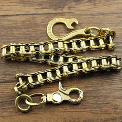 Badass Brass Gold Mens 18‘’ Bike Chain Pants Chain Wallet Chain Motorcycle Wallet Chain for Men - imessengerbags