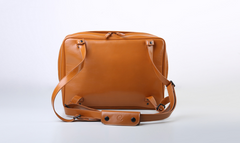 Fashion Brown PU Leather Casual Men's Messenger Bag Backpack Laptop Briefcase For Men - imessengerbags